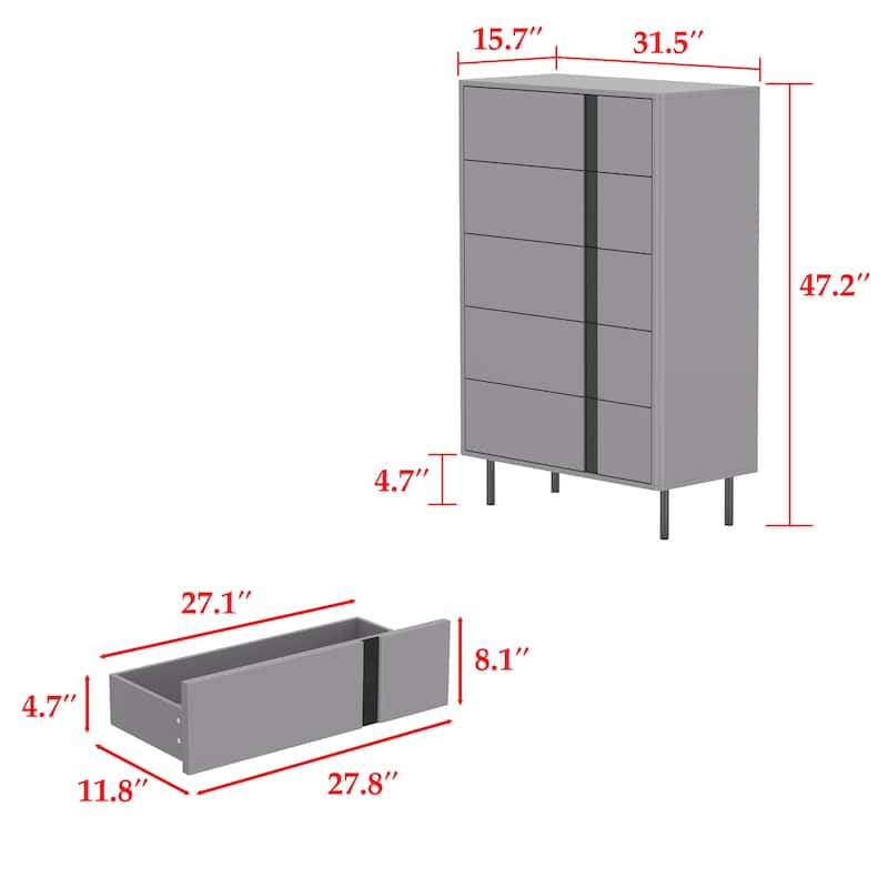 Modern End Table with Adjustable Metal Legs - Compact Storage Unit