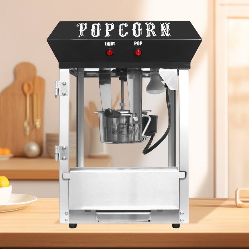 Bar Style Popcorn Machine, 6-Ounce Popcorn Maker Popper