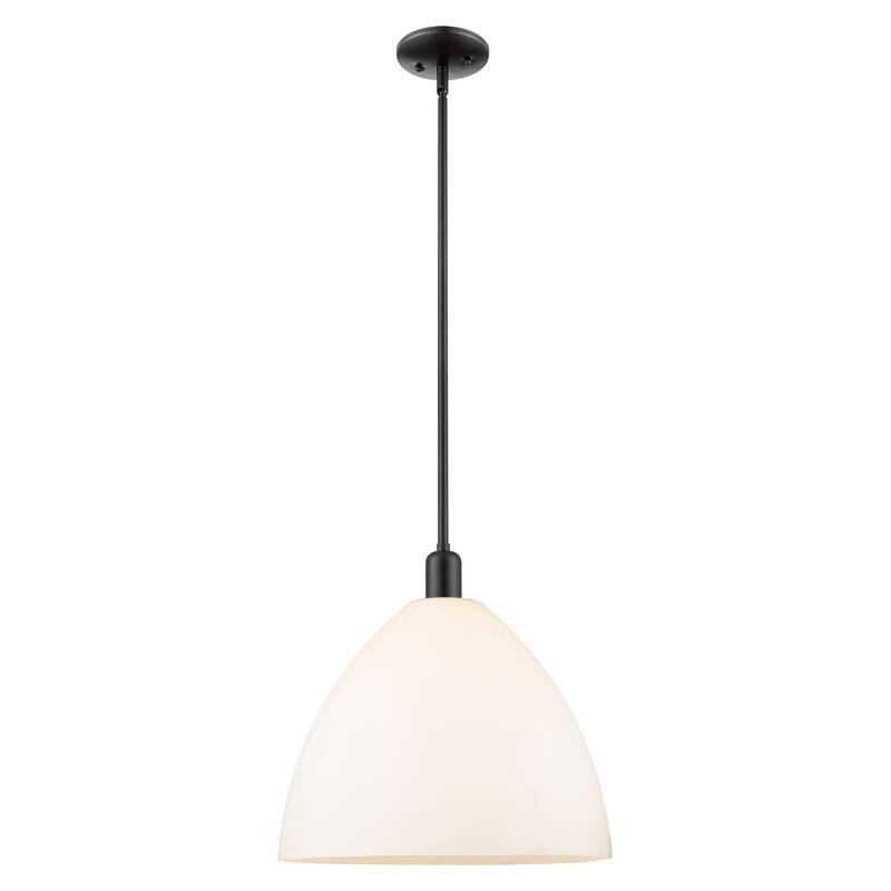 Innovations Lighting Endless Possibilities Arcadia - Bristol - 1 Light 16" Stem Hung Mini Pendant - Matte White/Matte Black