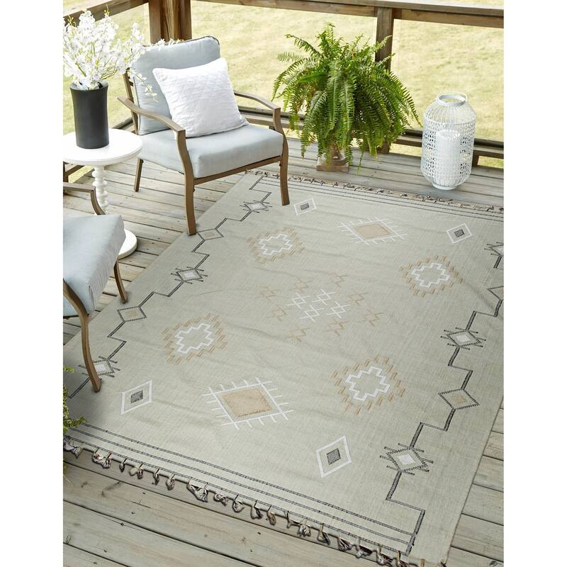 Hand-Knotted Wool Flat Weave Rug, Beige, Elegant and Durable Area Rug for Adding Warmth and Style to Your Living Room