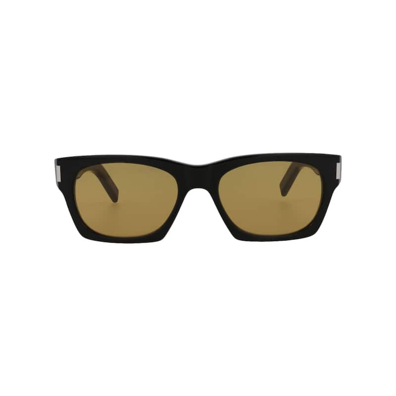 Saint Laurent Square-Frame Acetate Sunglasses - Black Black Yellow - Black - Yellow Lens