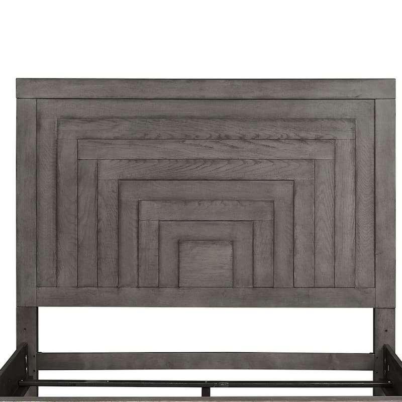 Modern Farmhouse Dusty Charcoal Distressed King Panel Headboard