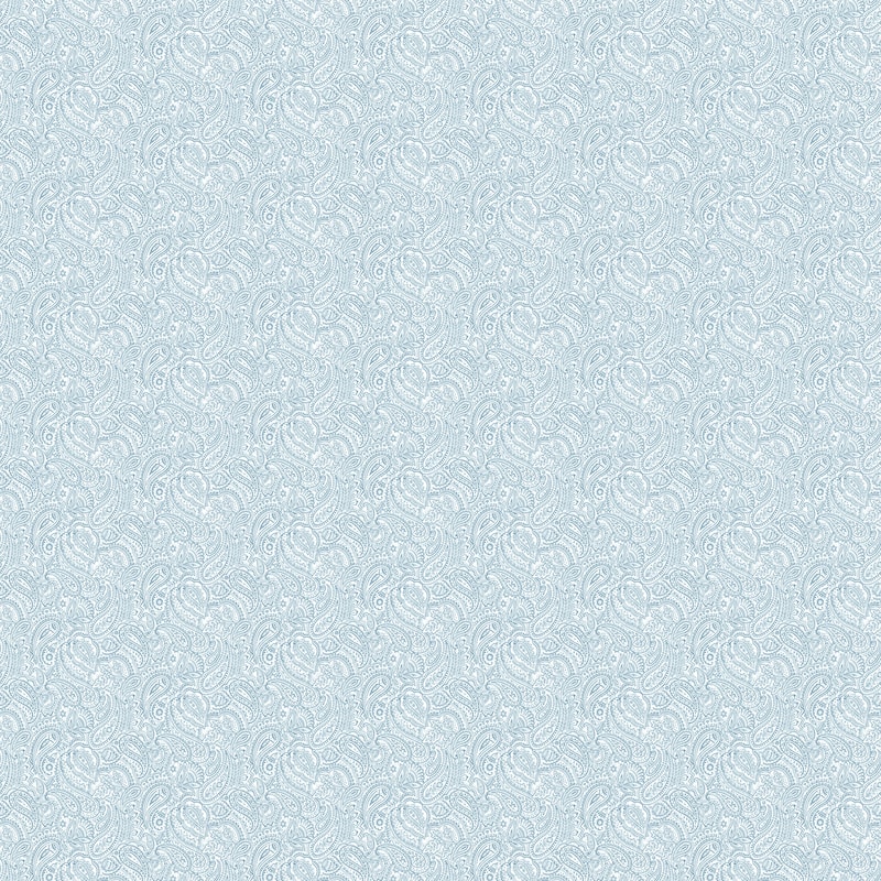 Galerie Wallcoverings Small Prints Small Paisley Non-woven Matte Wallpaper Roll - 33-feet long x 21-inches wide - Blue