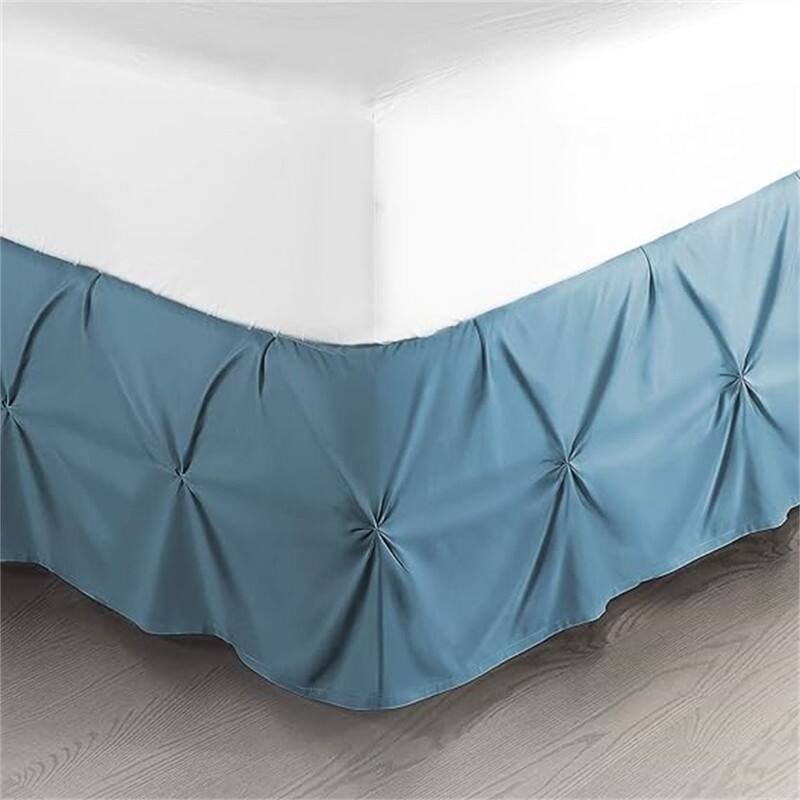 Pinch Pleat Bed Skirt - Blue Heaven - Queen