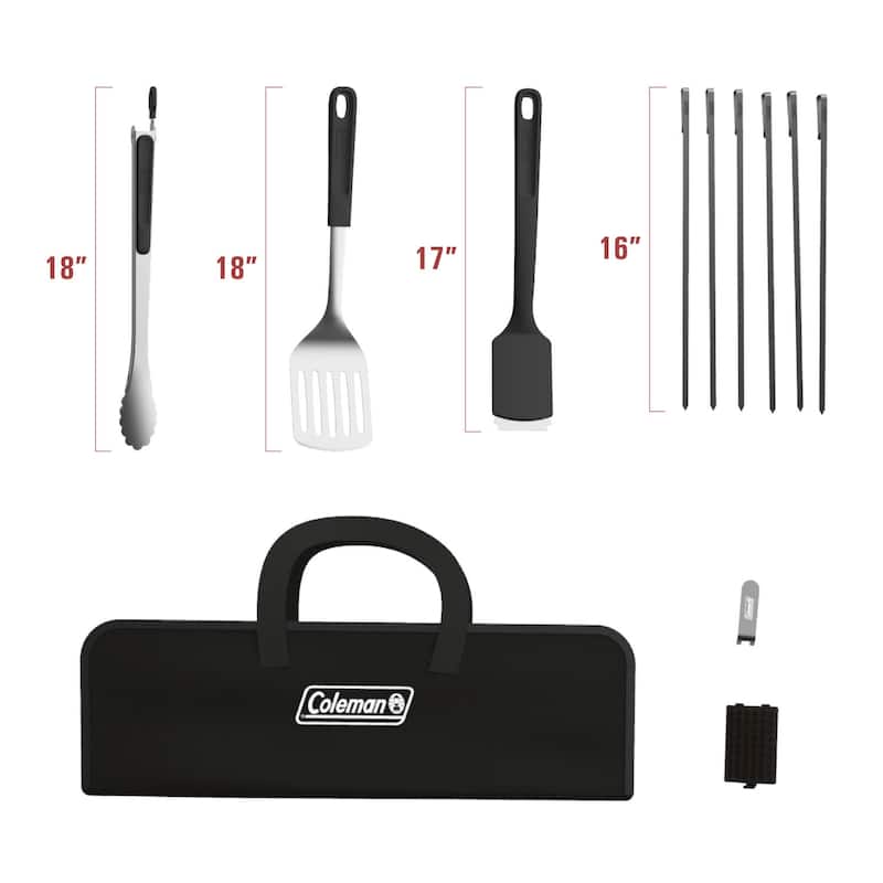 Coleman Cookout 12-Piece BBQ Grill Tool Kit