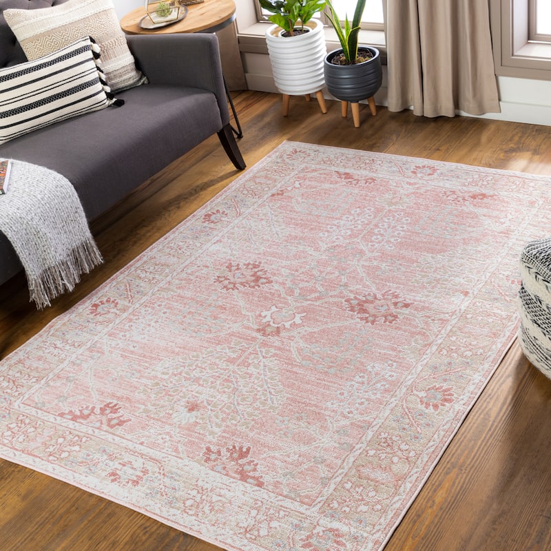 Livabliss Charlette Classic Vintage Area Rug - 7'9" x 9'6" - Blush