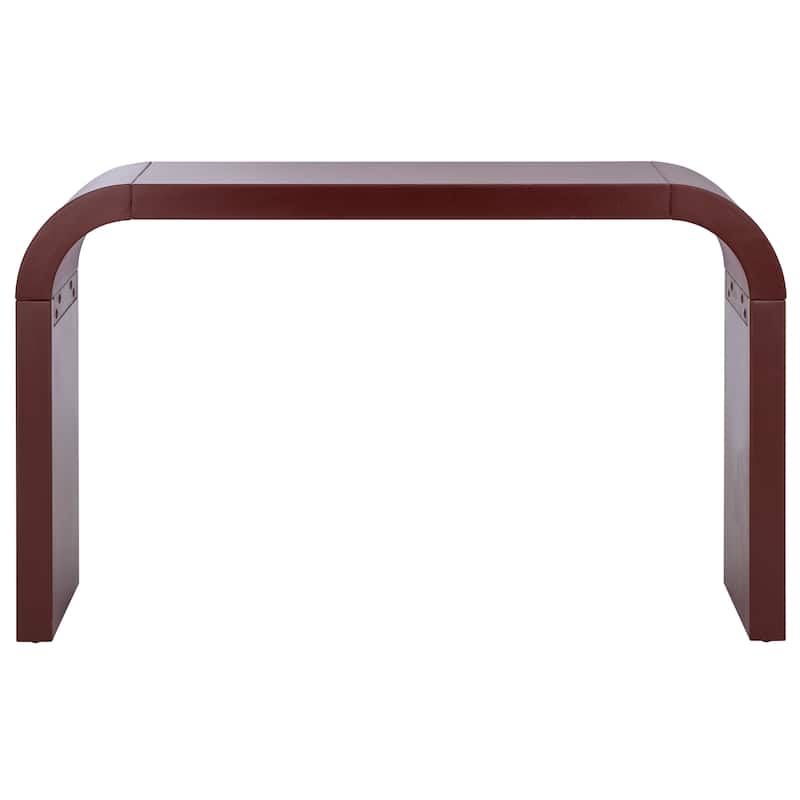 SAFAVIEH Jeanetta Curved Console Table - 52" W x 12" D x 31" H - 52"W x 12"D x 31"H - Bordeaux