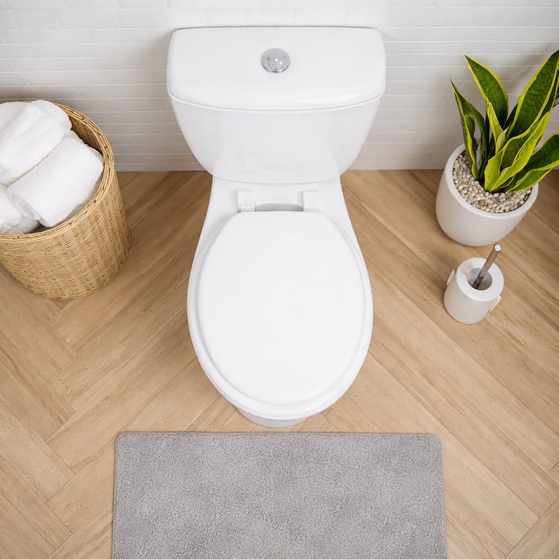 Round Molded Wood Toilet Seat 17 Inches