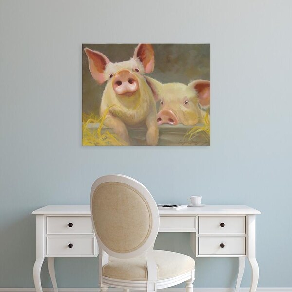 Easy Art Prints Carolyne Hawley's 'Life as a Pig II' Premium Canvas Art