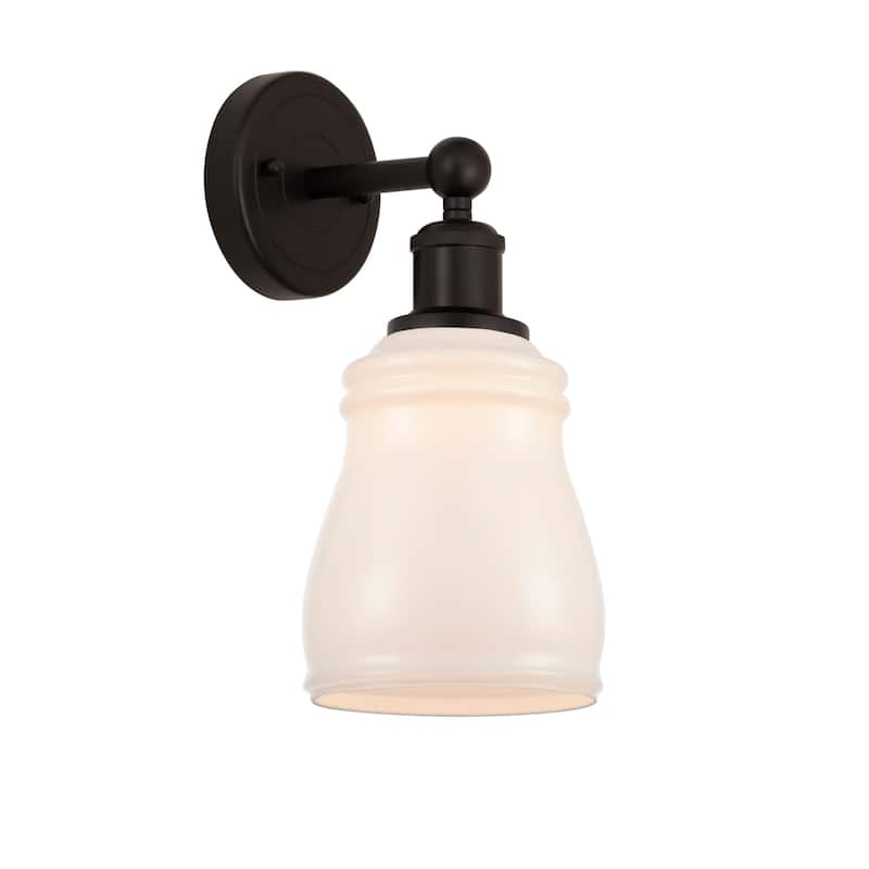 Innovations Lighting 616-1W-12-5 Ellery Sconce Ellery 12" Tall Wall - Oil Rubbed Bronze / White