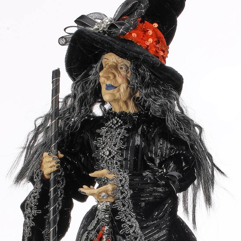 22" Spooky Halloween Witch On Base