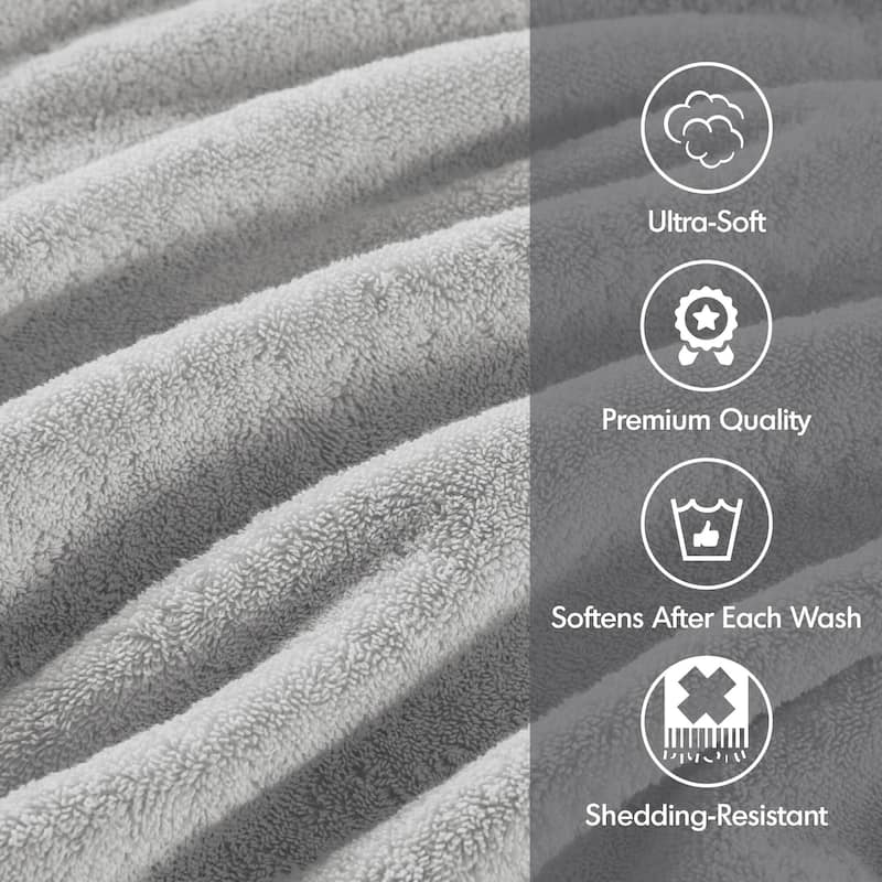 Madison Park Signature 800GSM Ultra-Soft 100% Cotton Absorbent Towel Set
