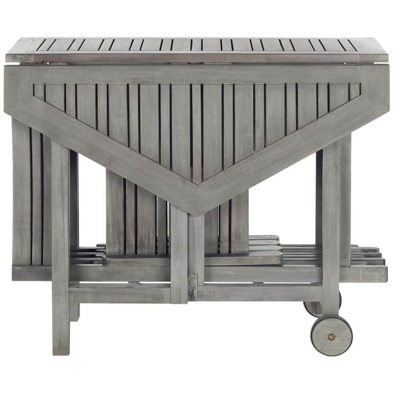 SAFAVIEH Kateryna Acacia Wood 5 Piece Outdoor Dining Table Set - 41Wx41Dx30H