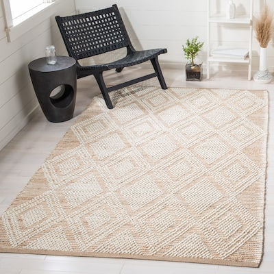 SAFAVIEH Handmade Natura Ulderica Diamond Jute & Wool Rug