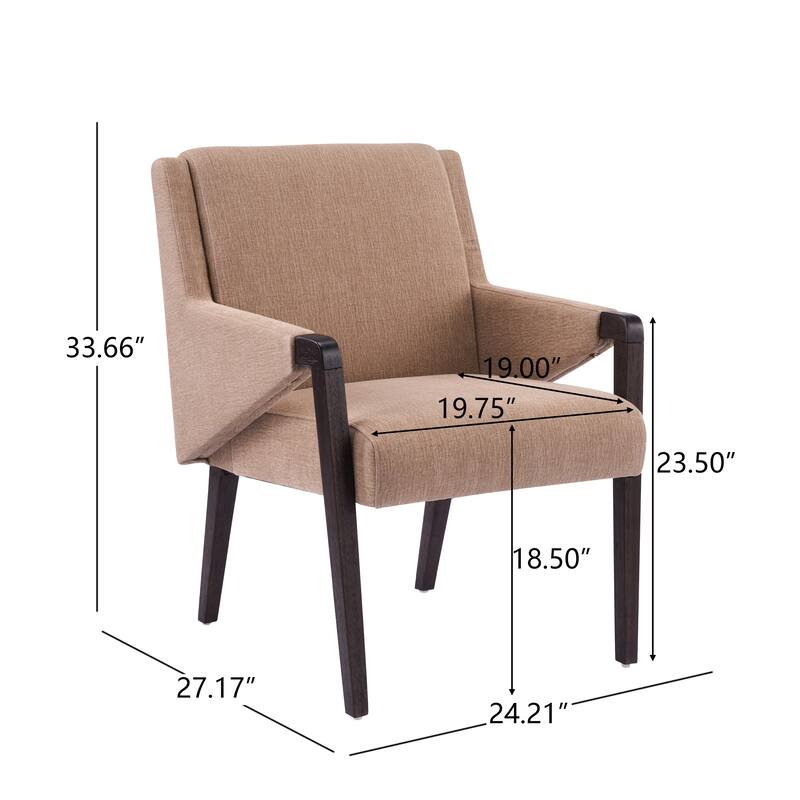 Christopher Knight Home - Set of 2 Mid-Century Modern Upholstered Dining Chair with Rubberwood Frame