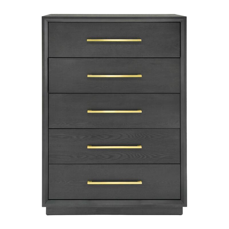 Modrest Manhattan Contemporary Grey and Gold Chest