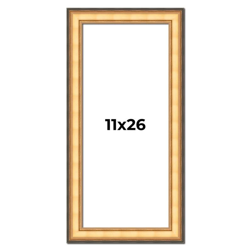 11x26 Frame Gold Plein Aire Solid Wood Picture Frame Width 2 Inches |
