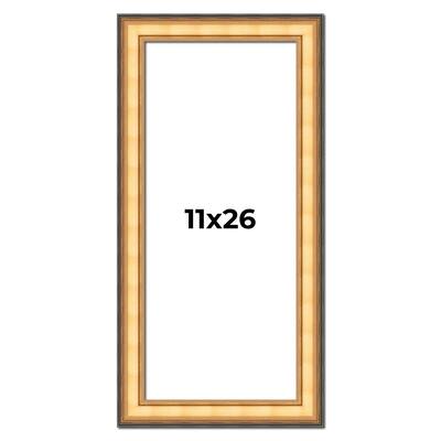 11x26 Frame Gold Plein Aire Solid Wood Picture Frame Width 2 Inches |