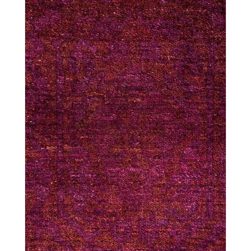 Vibrance One-of-a-Kind Hand-Knotted Area Rug - Purple, 3' 2" x 5' 3" - 3' 2" x 5' 3"