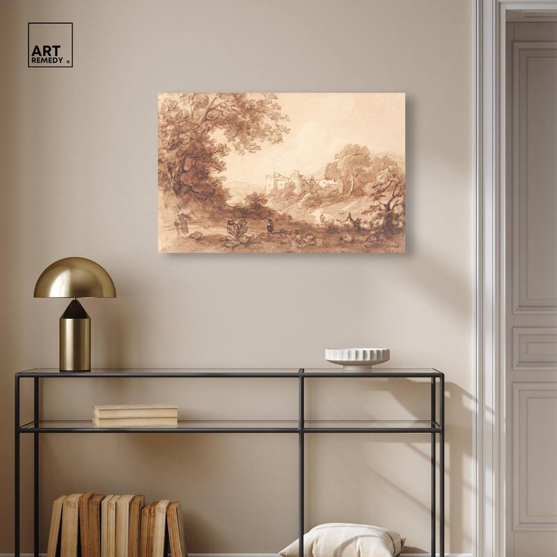 Carew Castle Canvas by Art Remedy, Gallery Wrapped