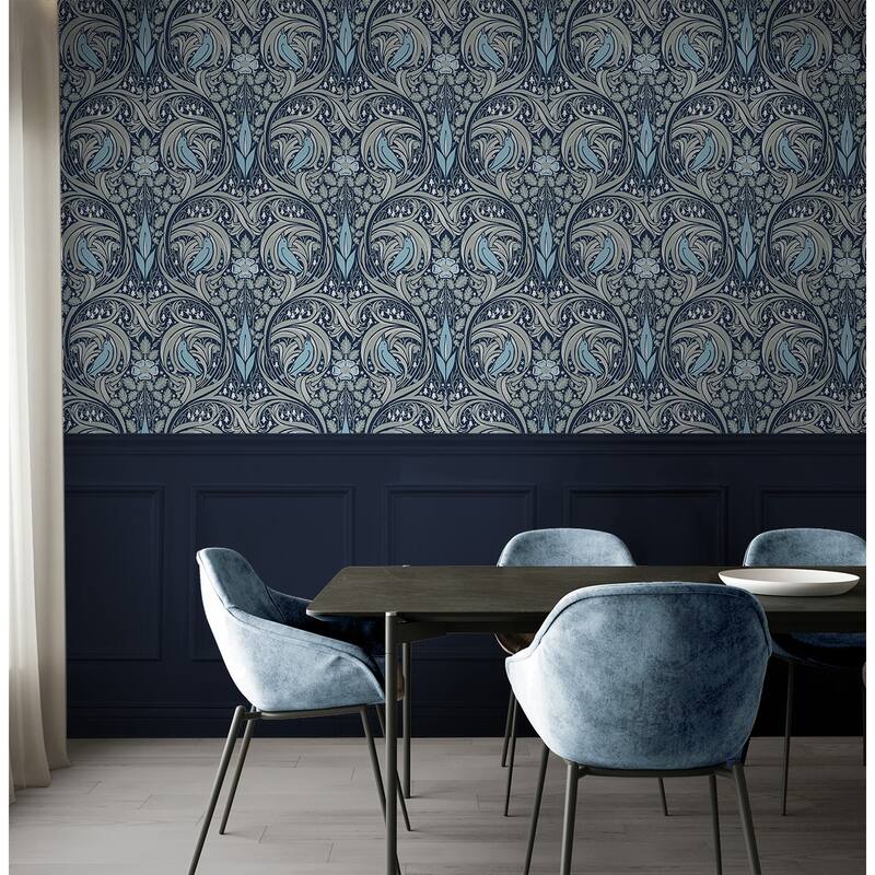 NextWall Bird Ogee Peel and Stick Wallpaper