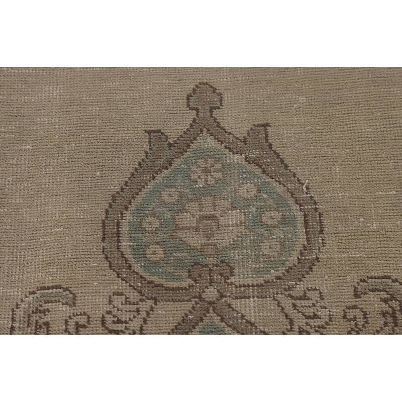 Distressed Tabriz Persian Area Rug Handmade Wool Carpet - 7'9"x 11'3"