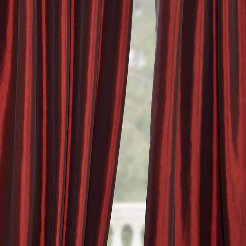 Exclusive Fabrics Blackout Faux Silk Taffeta 120-inch Curtain (1 Panel)