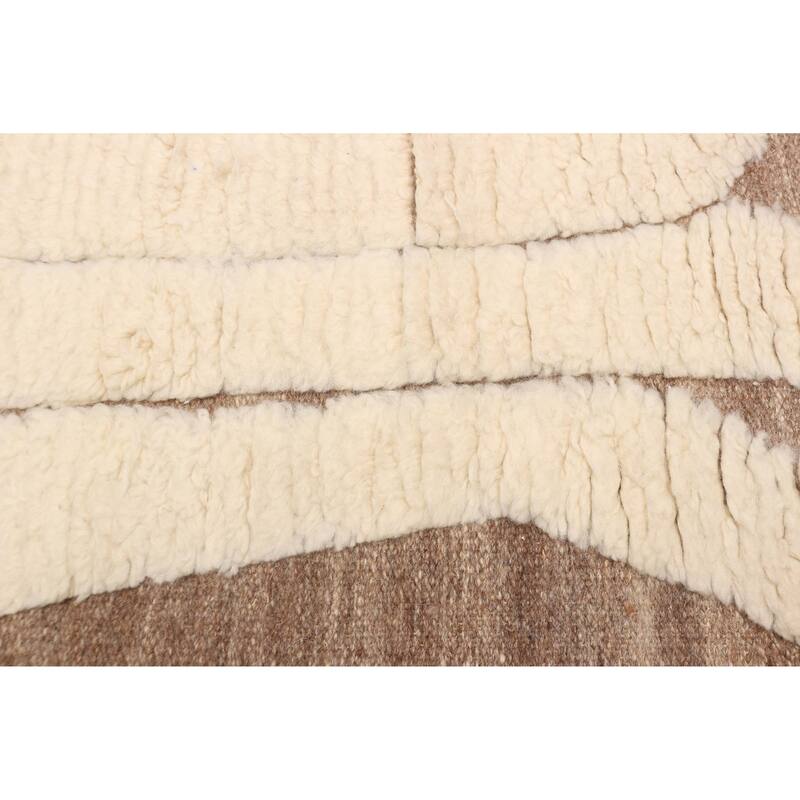 ECARPETGALLERY Hand-knotted Tangier Cream Wool Rug - 5'1 x 8'5