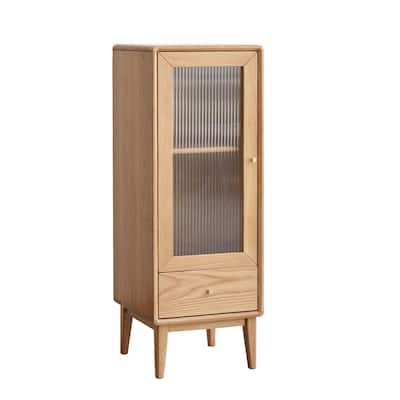 Solid Oak Storage Cabinet for Living Room