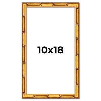 10x18 Frame Gold Bamboo Picture Frame - Complete Modern Photo Frame