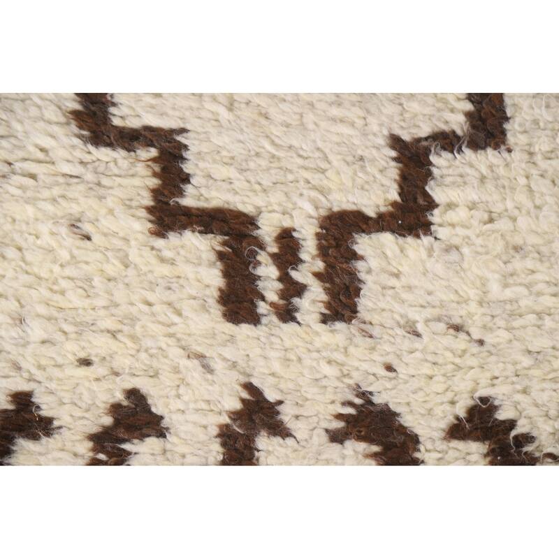 Turkish Anatolian Runner Rug Hand-knotted Beige Wool Carpet - 3'2"x 11'11"