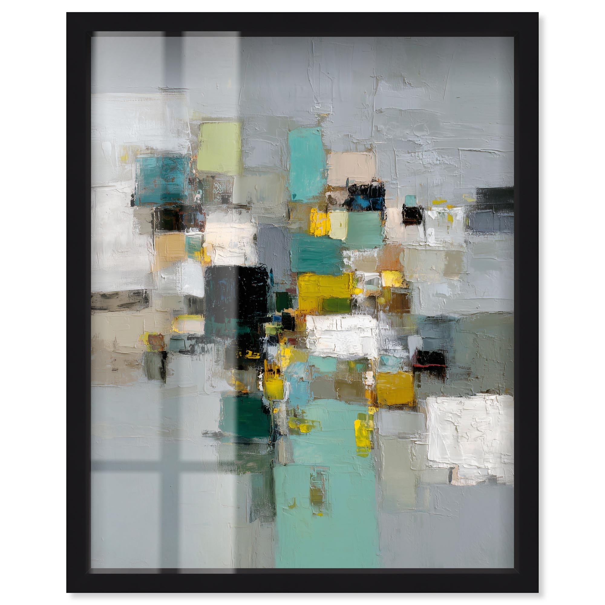 Cubes IV Bathroom Wall Decor Shadowbox Print by Art Remedy