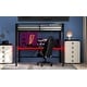preview thumbnail 24 of 28, Twin Size Gaming Metal Loft Bed Frame with LED Light and Desk, 77.2"L x42.4"W x 72"H