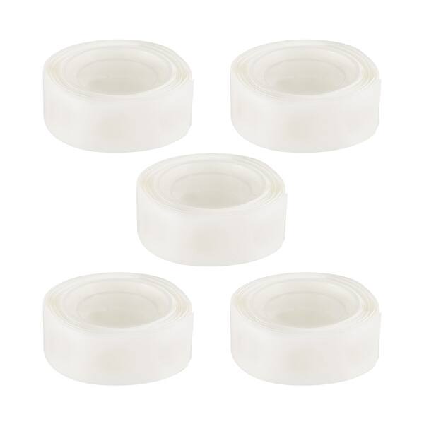 Glue Point 10mm, 2 Sided Adhesive Balloon Dots for Crafts, 5 Roll/500 pcs Yellow 6 mil Thick