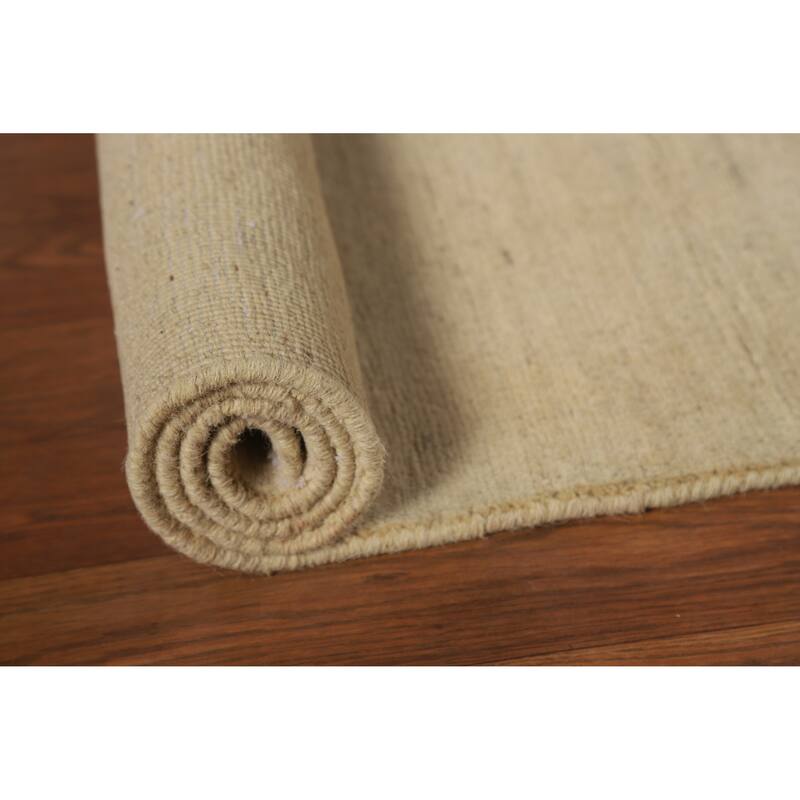 Modern Gabbeh Oriental Rug Handmade Solid Wool Carpet - 3'3"x 5'0"