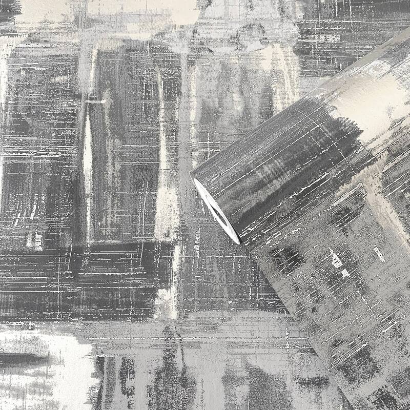 Galerie Wallcoverings Lustre Collection Abstract Paintstroke Non-woven Metallic Wallpaper Roll