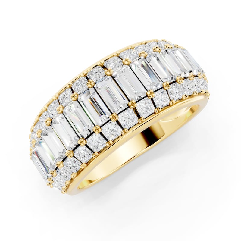 Auriya 14k Gold 2 1/2ctw Lab Grown Diamond Anniversary Ring (E-F VS)