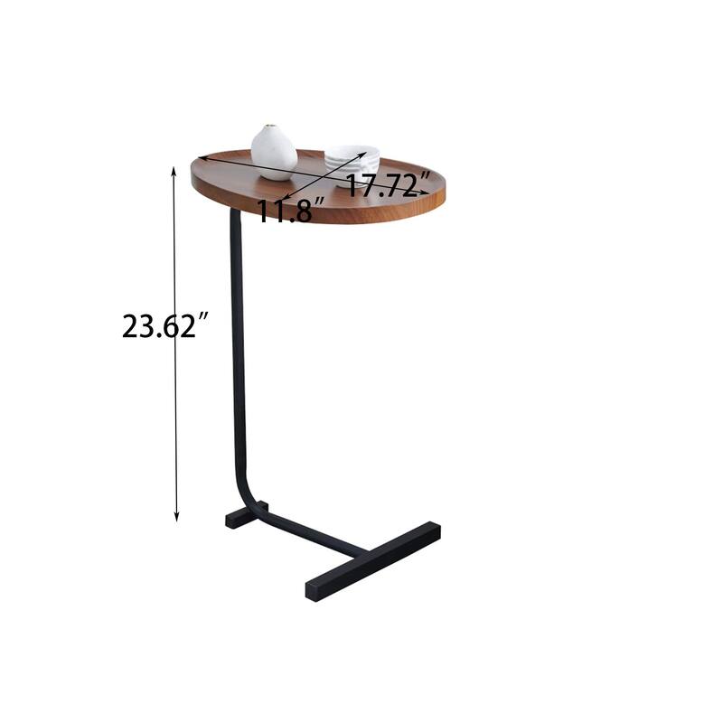 C-shaped Side Table, Small Sofa Table for Cough, Bederoom, Living Room