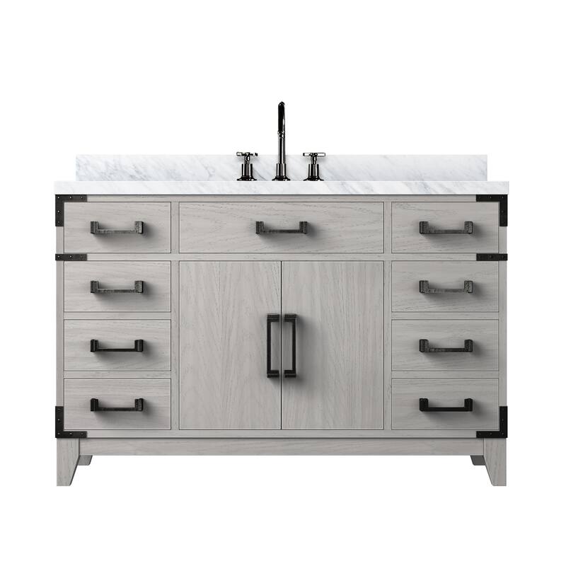 Laurel Bath Vanity Carrara Marble Top, Sink and Faucet