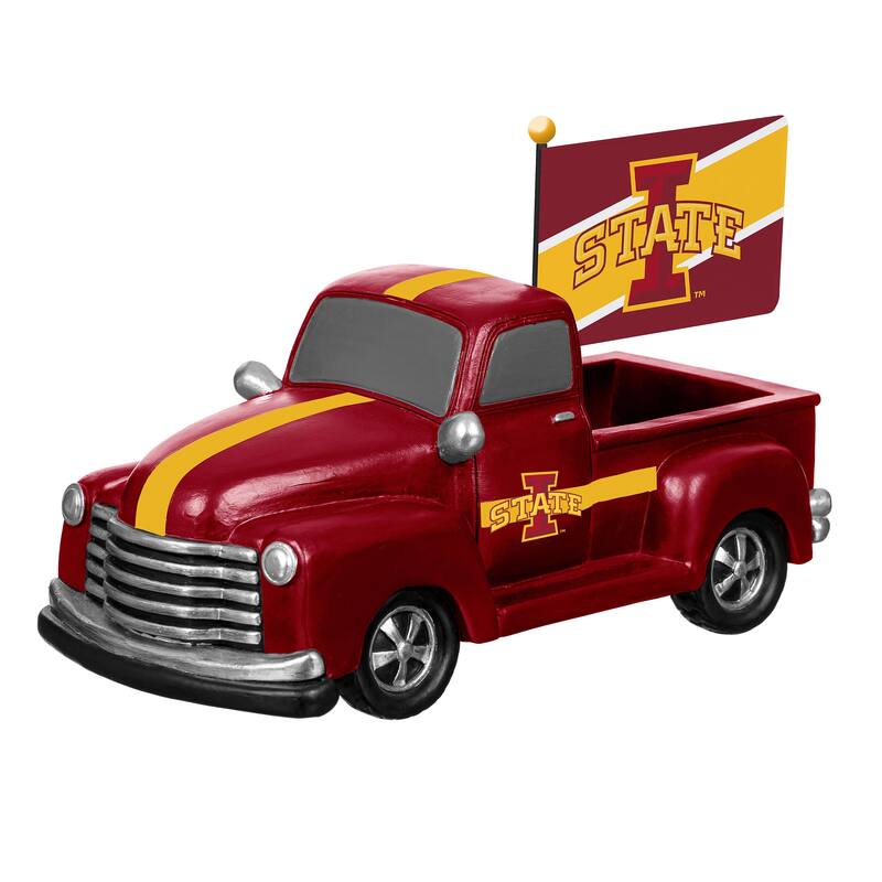 NCAA Rally Truck Garden Statue with Team Flag