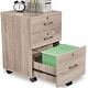 preview thumbnail 11 of 22, 3-Drawer Rolling Wood File Cabinet with Lock