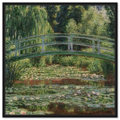 Art Remedy Monet The Japanese Footbridge And The Water Lily Pool Giverny Framed 1 Piece Canvas Wall Art