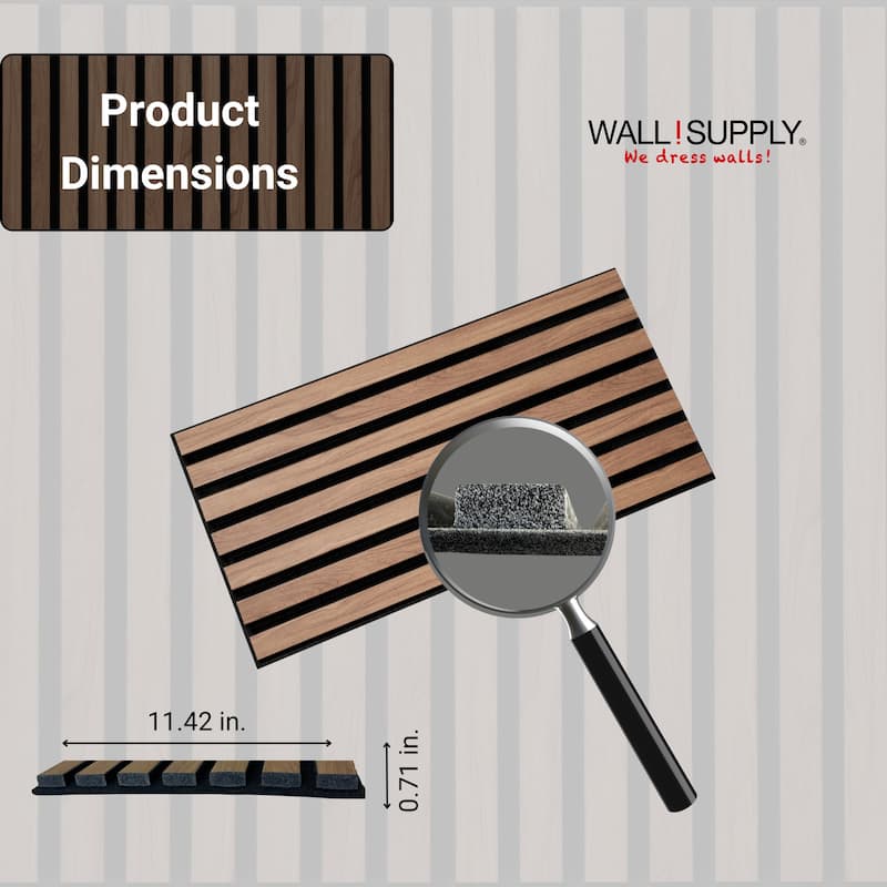 Wall!Supply UltrAcoustic Eco Tile 3D Acoustic Polystyrene Wall Panels Set of 6 Panels Covers 10.87 sq ft