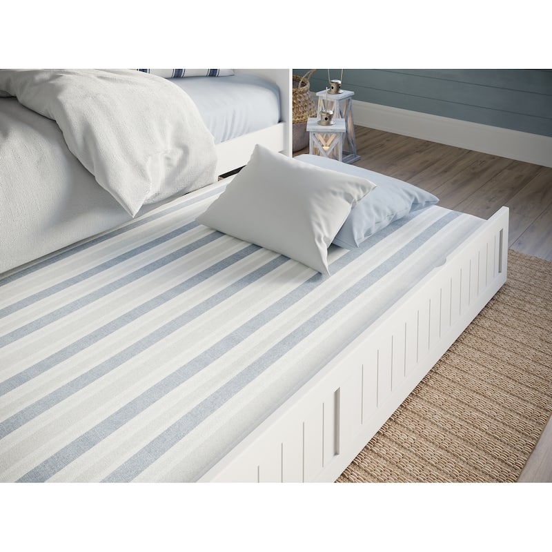 Nantucket Twin Wood Daybed with Twin Size Trundle