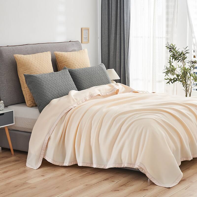 All Seasons Year Round Sheet Blanket with Satin Hem