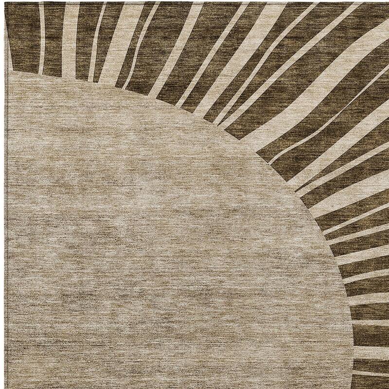 HomeRoots Abstract Transitional Rectangle Outdoor Rug