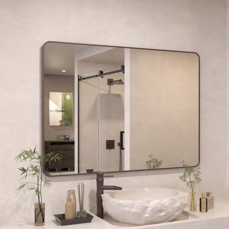 24/30/42/48/60 inch Rectangle Frameless Wall Mounted Bathroom Vanity Mirror