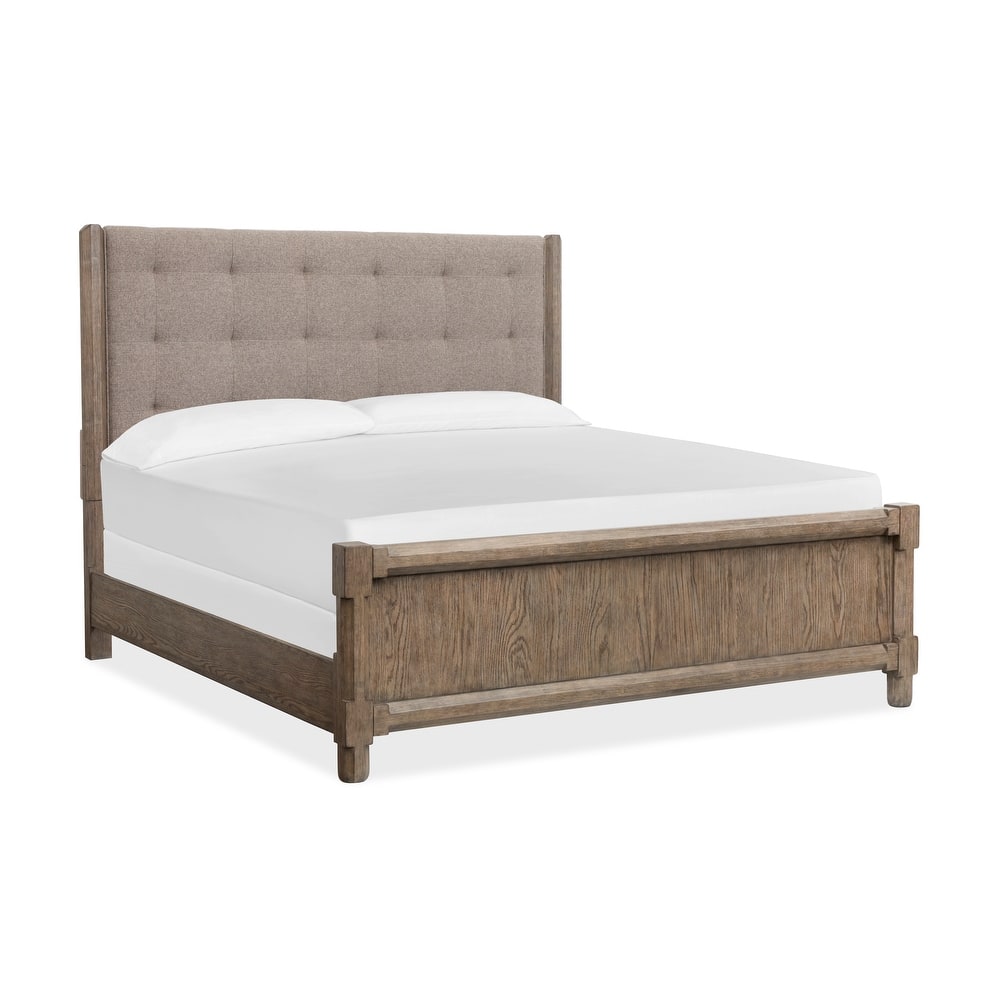 Magnussen Home Claremont Smokey Taupe Upholstered Panel Bed