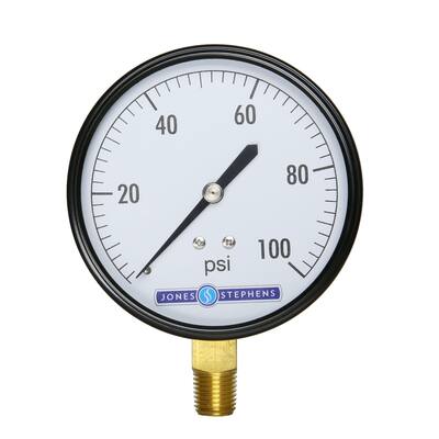 Jones Stephens G62100 3-1/2" 100 PSI Pressure Gauge