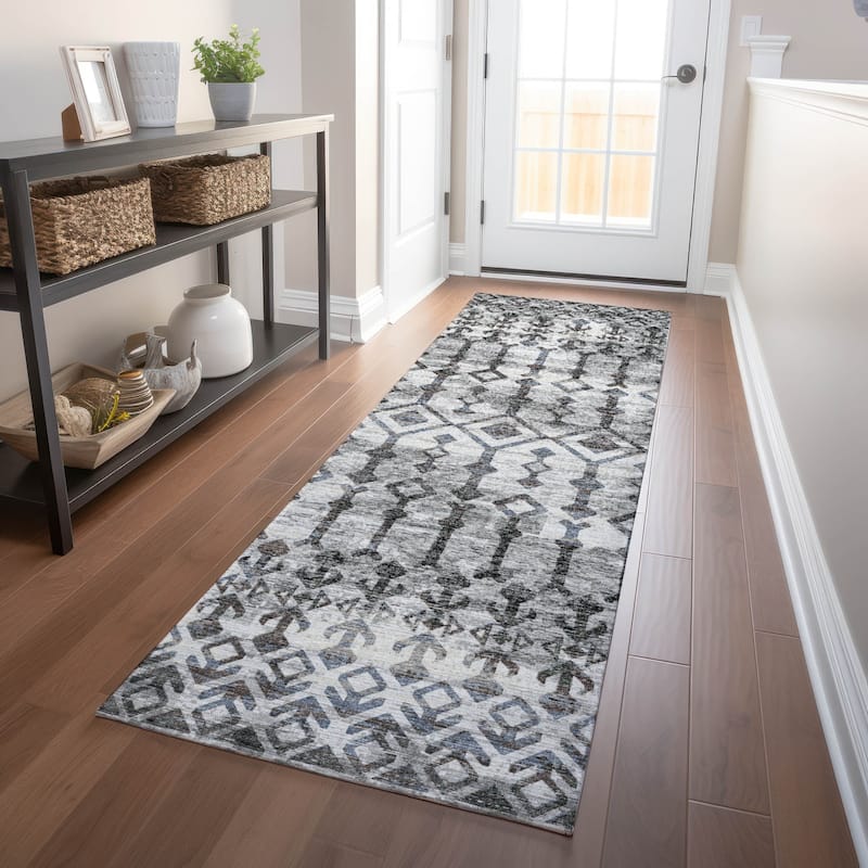 Premium Washable Super Soft Boho Moroccan Mayfield Rug - Ash - 2' 3" x 7' 6" - Runner